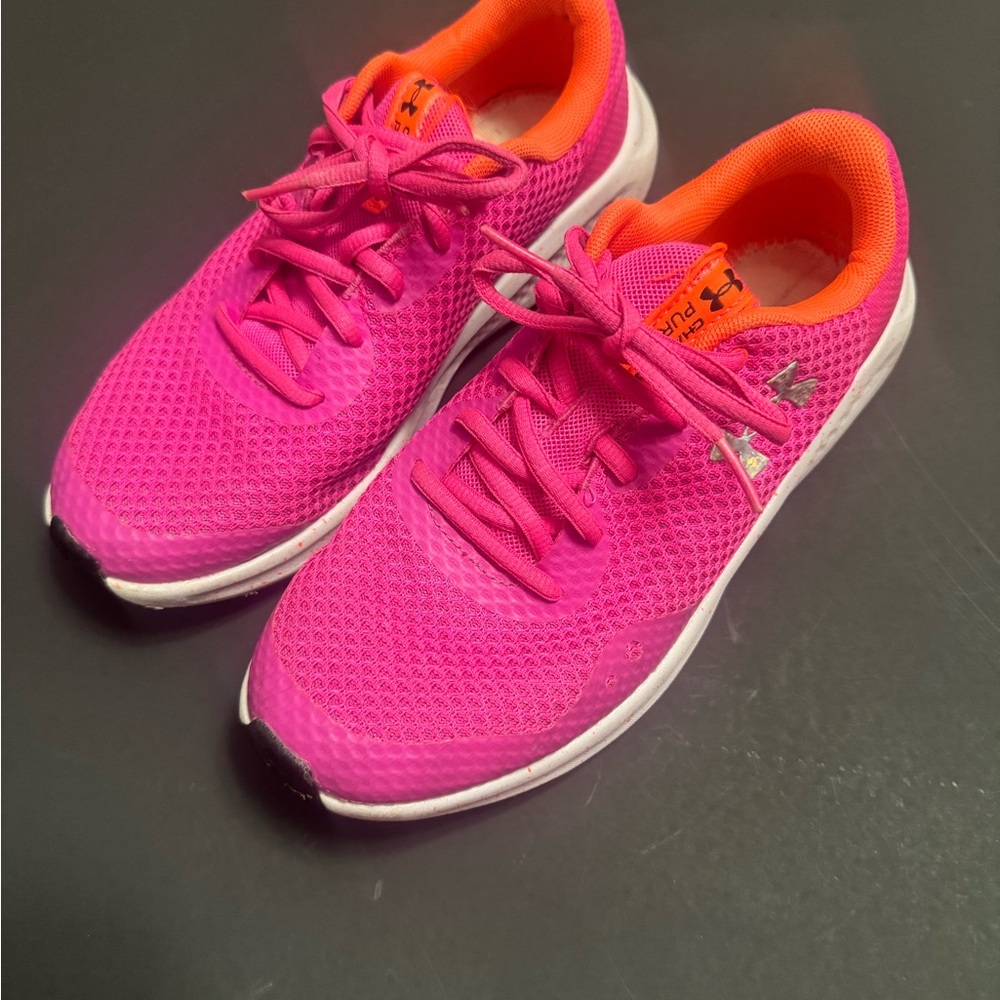 Under Armour Bright Pink and Orange Running Shoes